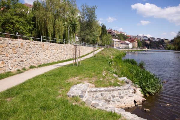 Revitalizace nábřeží řeky Lužnice v jihočeském městě Tábor. 